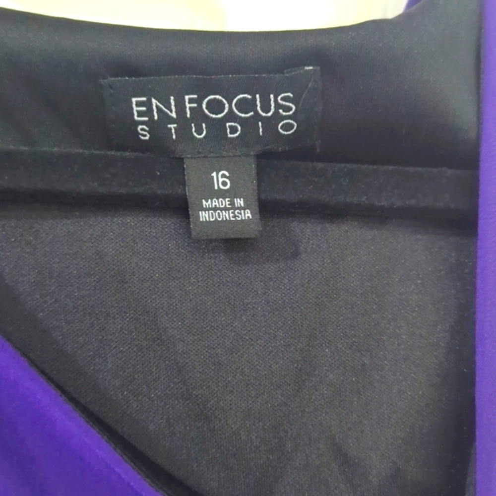 Enfocus Studio Purple Ruffle Midi Dress Size 16 - Picture 4 of 12